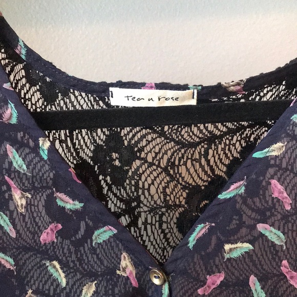 Sheer Tank with Unique Detail. Only worn once! - Picture 3 of 3